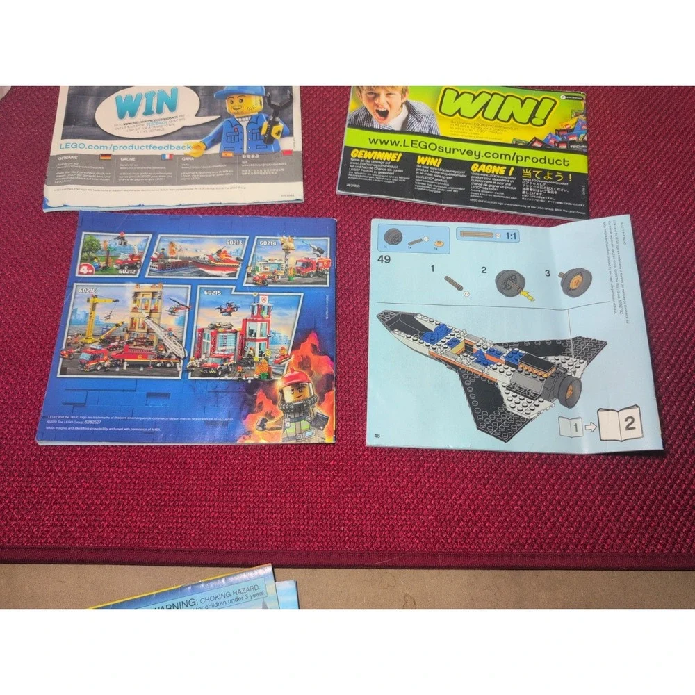 Lego City Instruction Booklet Lot Of 10 Booklets Only Plus Poster*Read